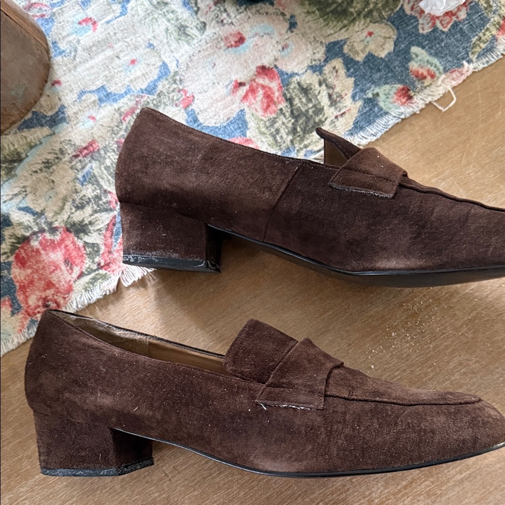 Brown Suede Loafers - Picture 3 of 8